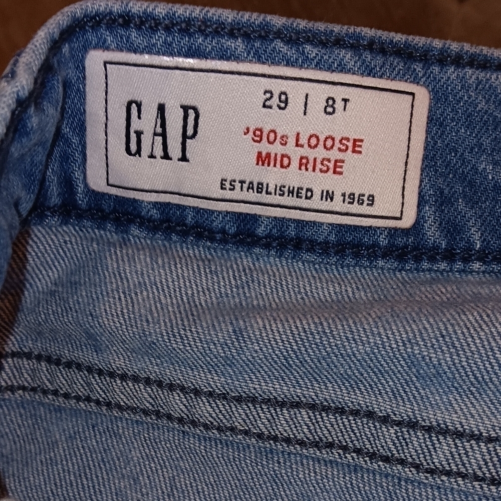 Gap 90s Loose Jean Mid Rise 29/8T - Picture 6 of 7